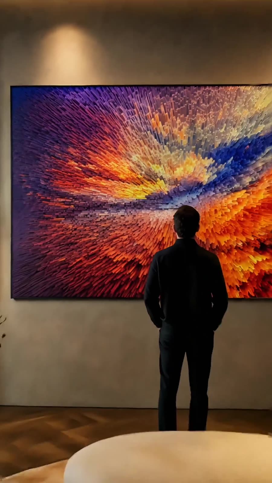 A room, a person, a wall