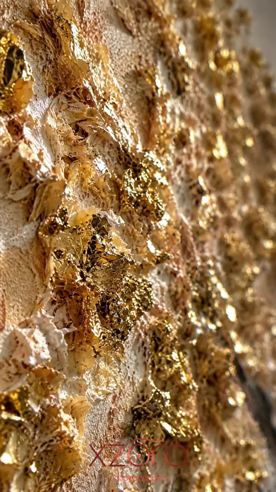 Macro frame — gold leaf foliage catching light
