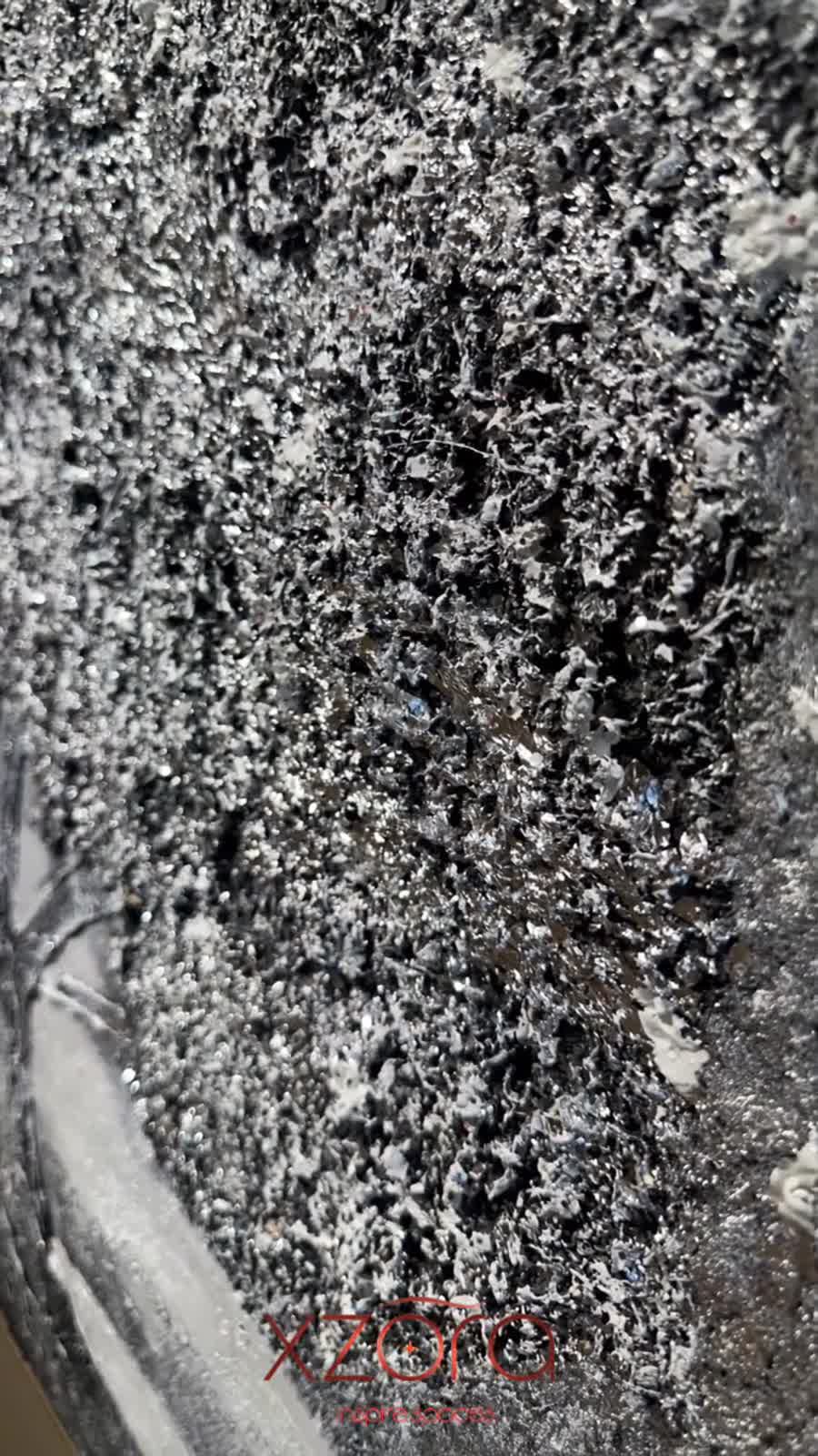 Macro frame — silver foliage texture